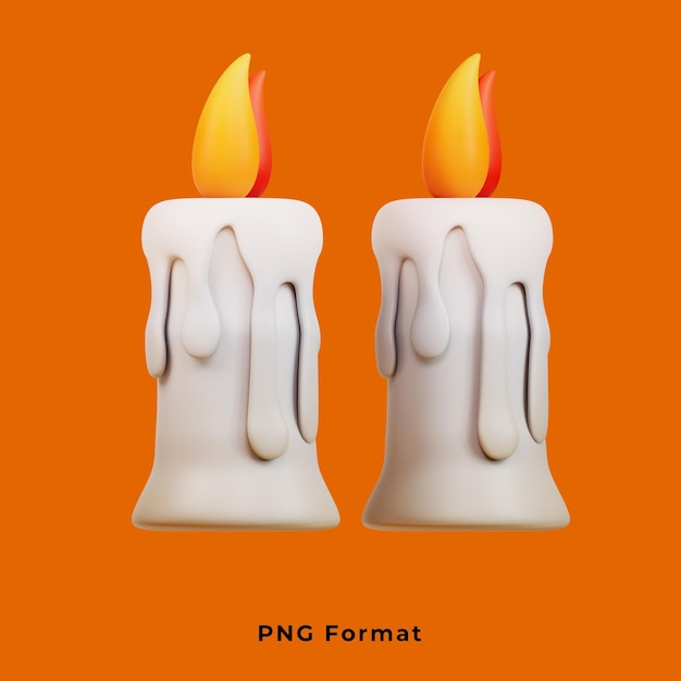 PSD candele di halloween sullo sfondo png