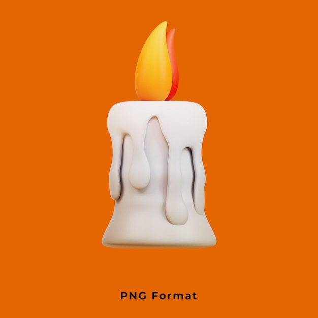 Candles halloween on png background