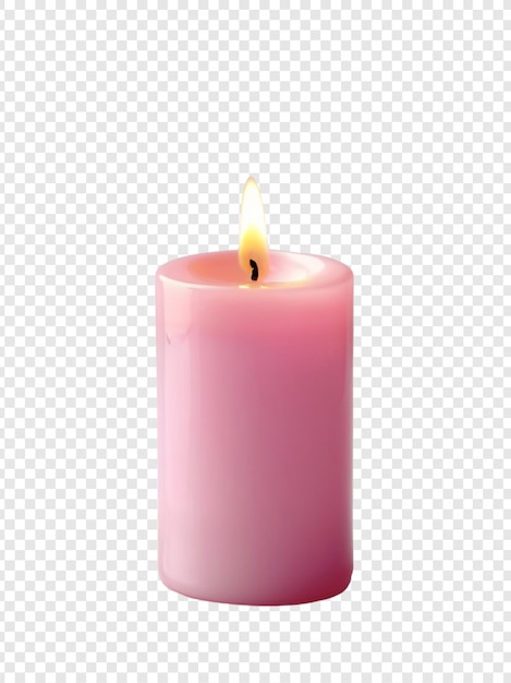 PSD candles png and burning candles aroma isolated on transparent background