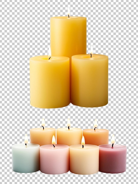 Candles transparent background isolated image generative AI