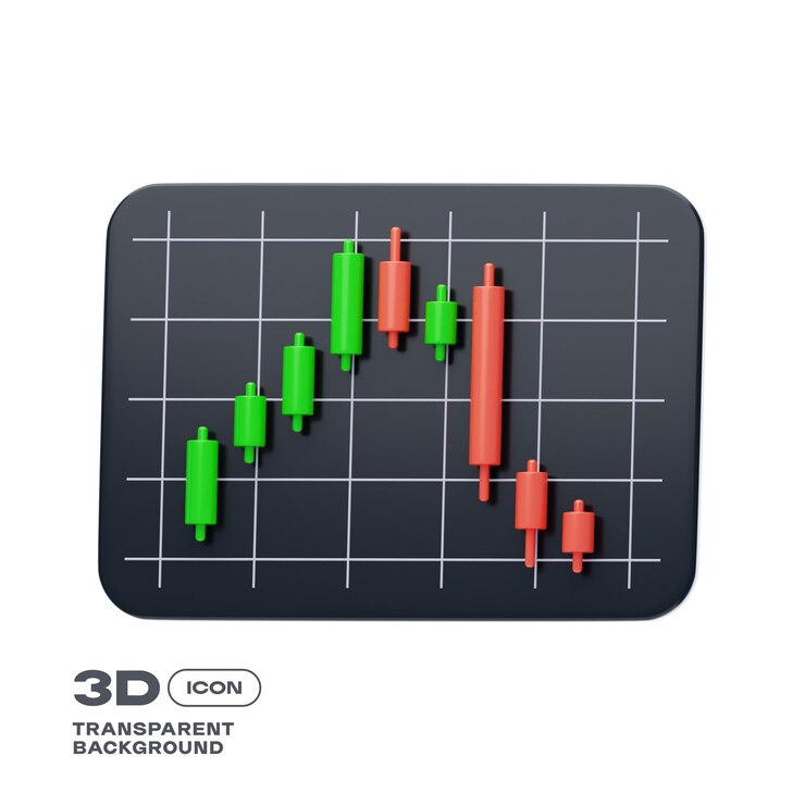 PSD candlestick pattern 3d icon png template