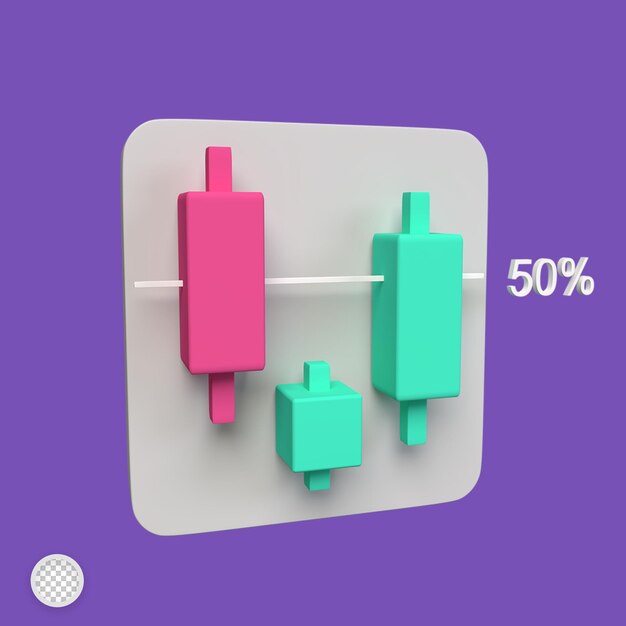 Candlestick Trading Patterns morning star 3d rendering illustration