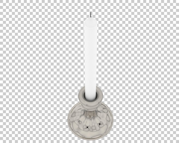 PSD candlestick on transparent background 3d rendering illustration