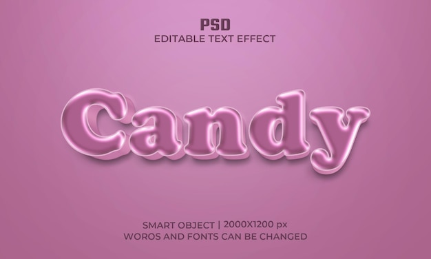 Candy 3d bewerkbaar teksteffect