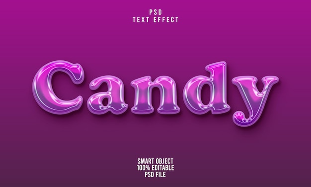 PSD candy 3d bewerkbaar teksteffect