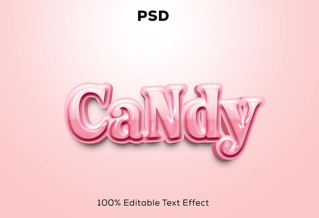 Candy 3D Editable PSD Text Effect