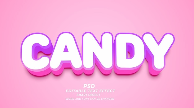 Candy 3d Editable Text Effect Photoshop Template