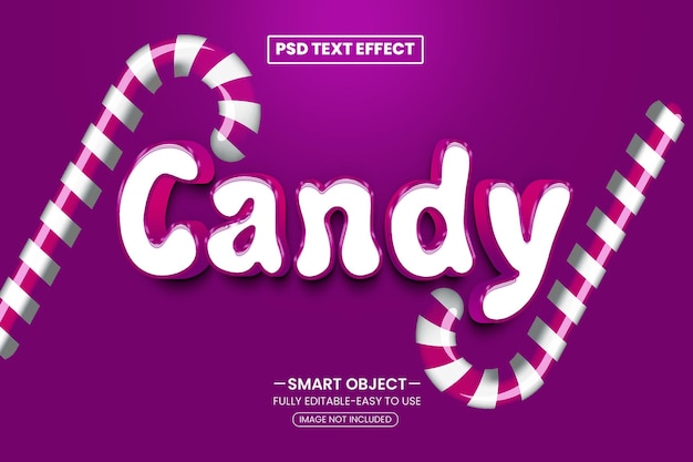 PSD candy 3d editable text effect style