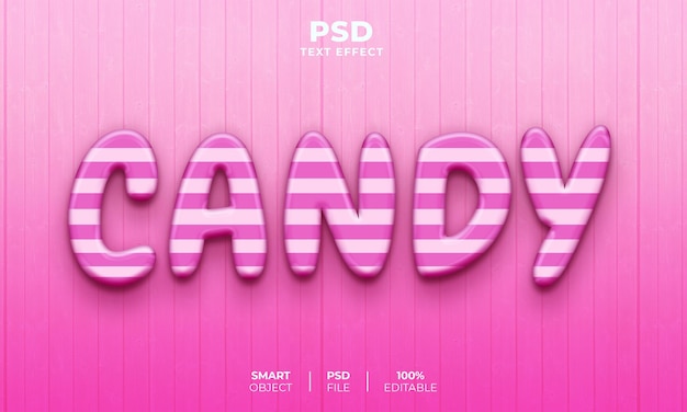 Candy 3d редактируемый текстовый эффект