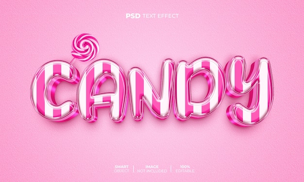 Candy 3d edytowalny efekt tekstowy