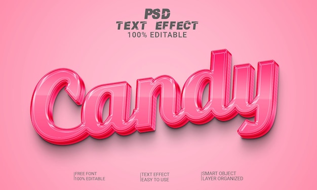 Candy 3D текстовый эффект