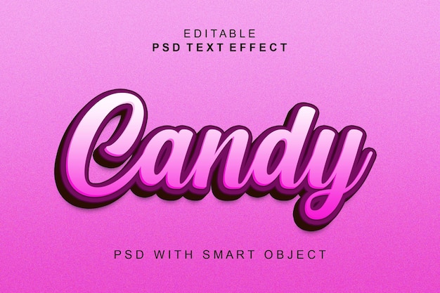 Candy 3d text effect