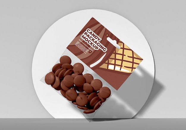 Mockup di sacchetti di caramelle