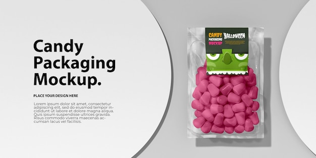 PSD candy bag mockup