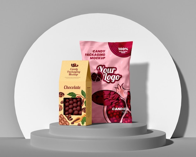 PSD candy bag mockup