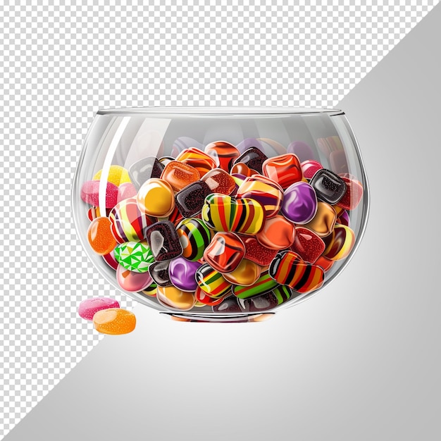 PSD palla di caramelle isolata su uno sfondo trasparente