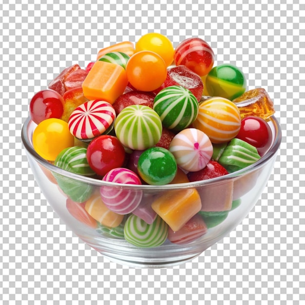 PSD candy bowl on transparent bg