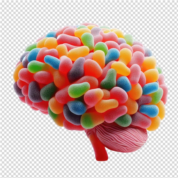 PSD a candy candy item that is shaped like a brain