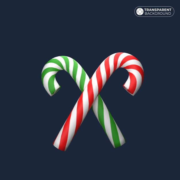 a candy cane with the letter x on it