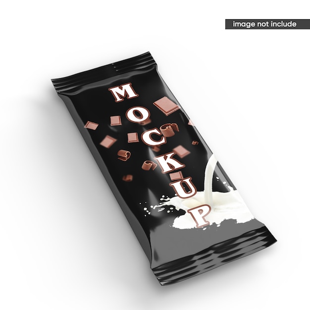 PSD candy chocolate bar mockup geïsoleerd