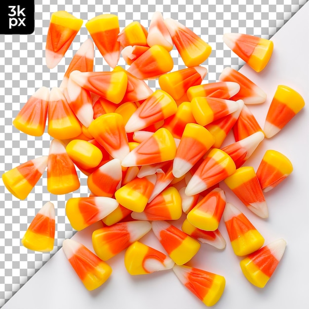 PSD candy corn isolated on transparent background