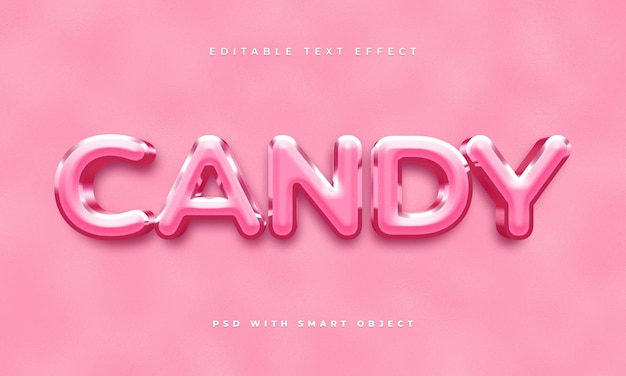 Шаблон редактируемого текстового эффекта Candy