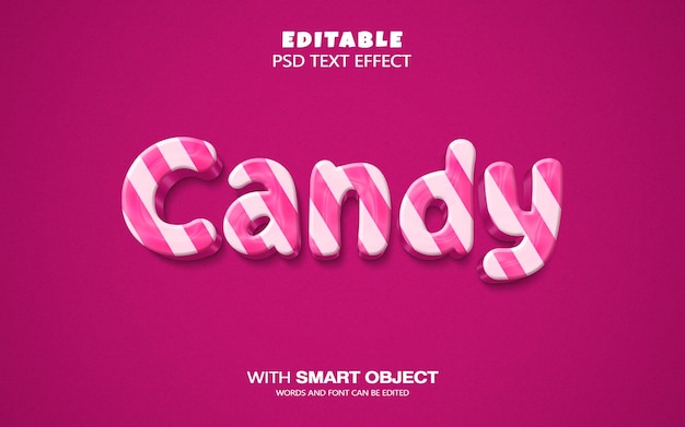 Candy editable text effect