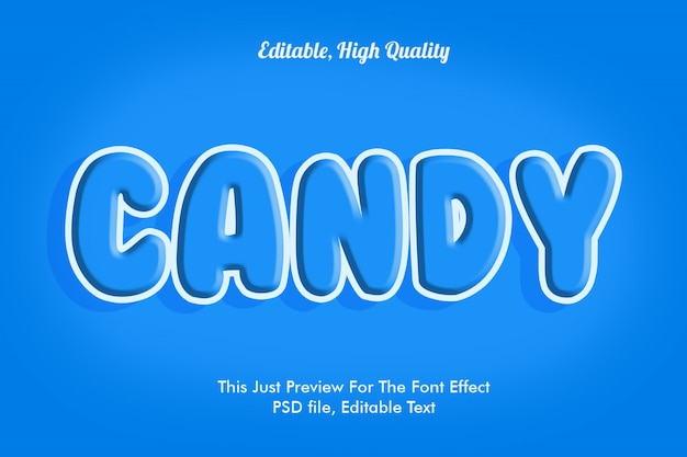 PSD Шаблон эффекта шрифта candy