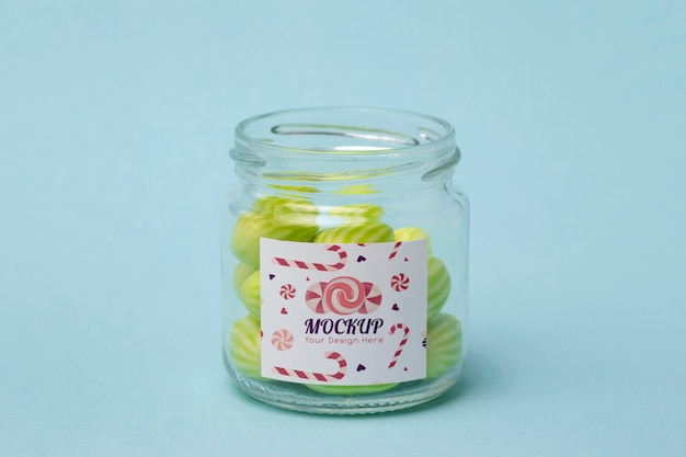 PSD candy jar mockup design