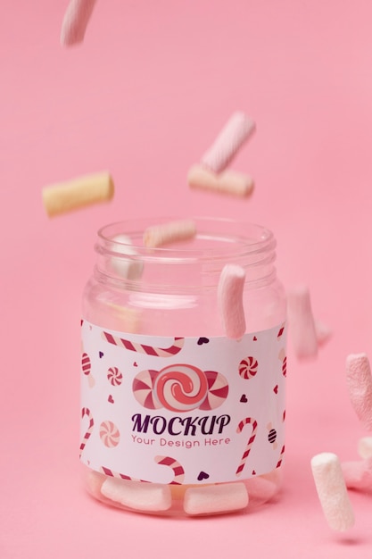 Candy jar mockup design