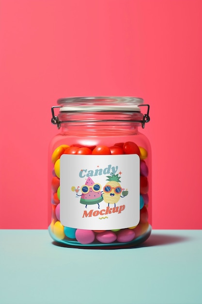 Candy jar mockup design