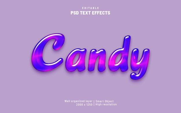 Текстовый эффект Candy Liquid