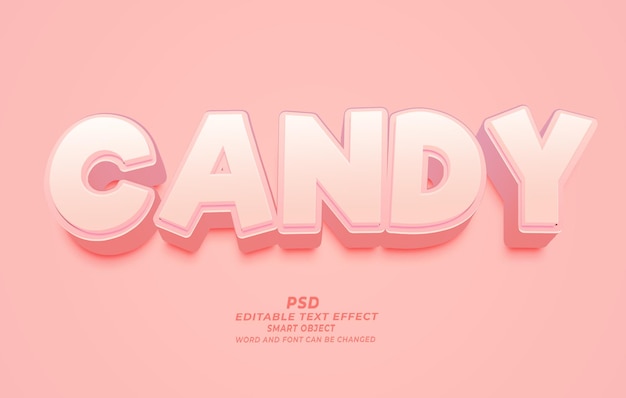 Candy PSD 3d Editable Text Effect
