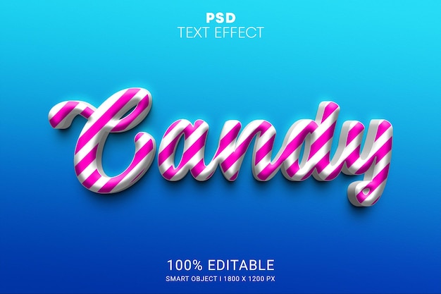 PSD candy psd oggetto intelligente disegno effetto testo modificabile