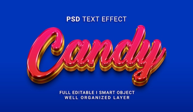 PSD candy psd-teksteffect