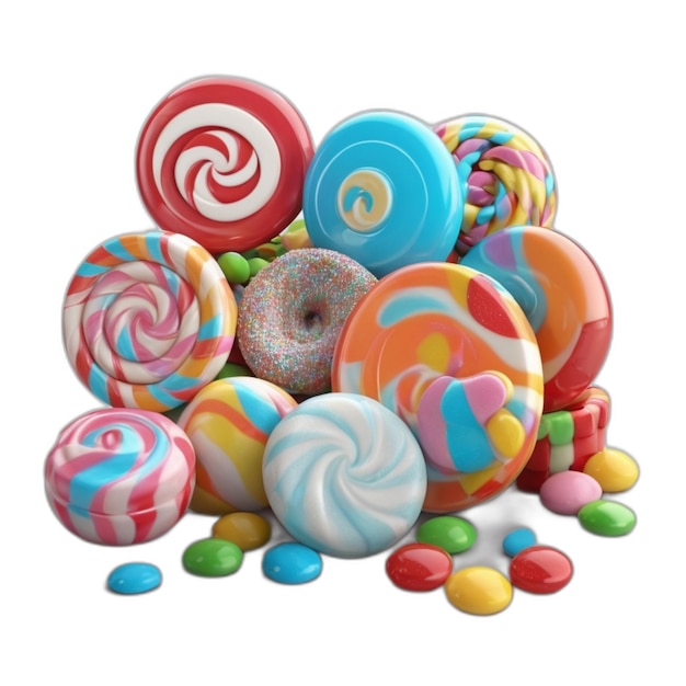 Candy PSD on a white background