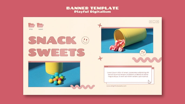 Candy shop banner template