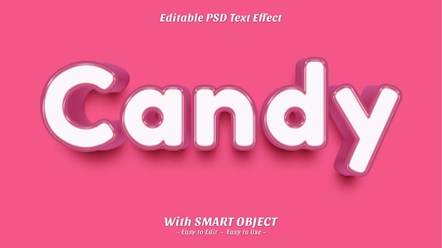 Текстовый эффект конфеты
