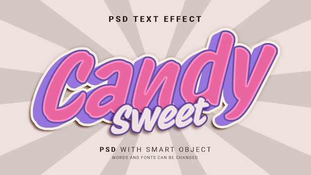 PSD candy zoete tekst effect