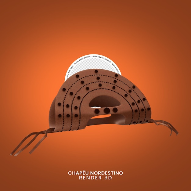 PSD cangaceiro hat element 3d render