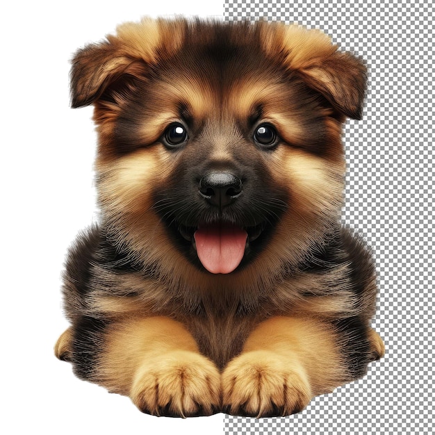 PSD canine canvas artistic dog face on png