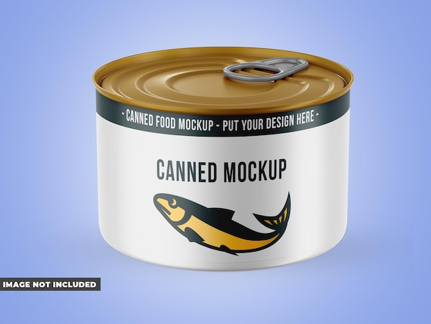 PSD canned food round mockup psd