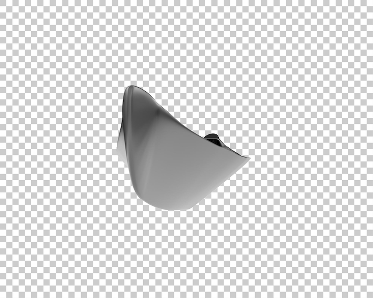 PSD canoe isolated on background 3d rendering illustration