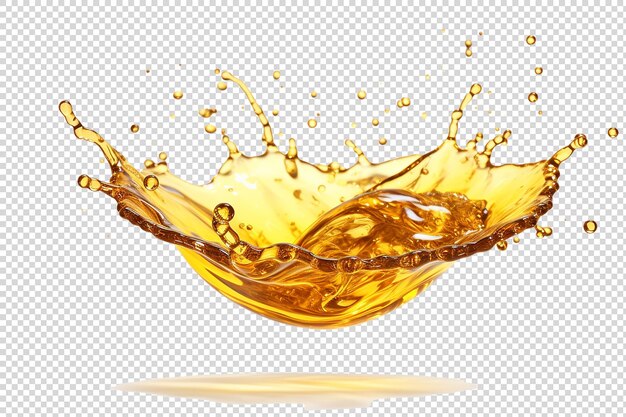 PSD canola oil splash on white background