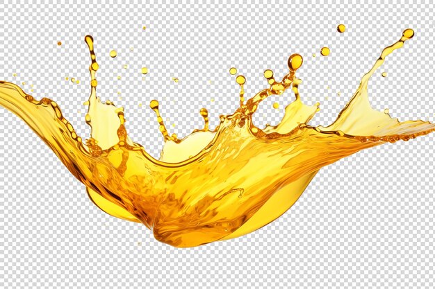 PSD canola oil splash on white background