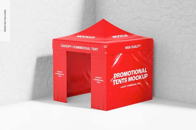 Mockup di tenda commerciale a baldacchino