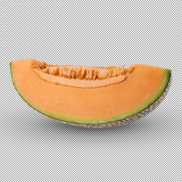 Cantaloupe melon isolated on alpha backgroundxA