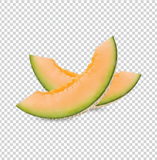 Cantaloupe sliced isolated Premium PSD
