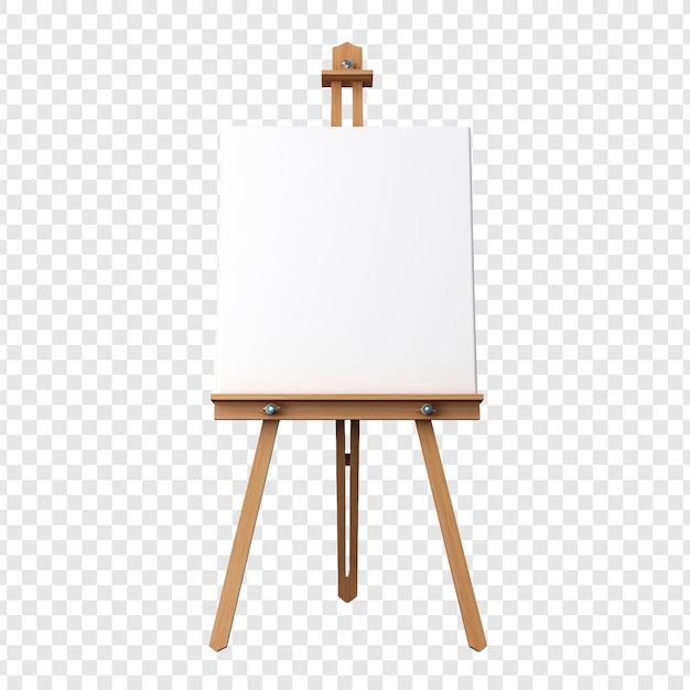 PSD Фотография на холсте и easel, изолированная на прозрачном фоне