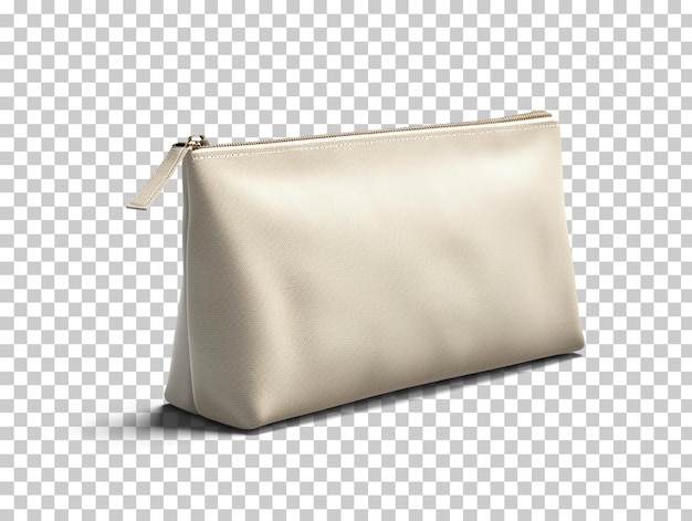 Canvas cosmetics pouch isolated on transparent background png psd